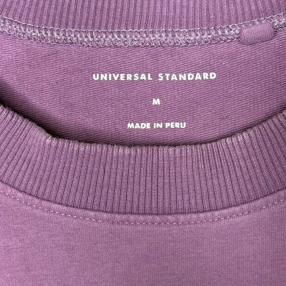 Universal Standard Purple Riley Corbelle Sweatshirt M (18-20) Cotton Blend - Picture 3 of 6